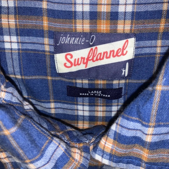 Mens Johnnie-O surf flannel - Picture 2 of 3